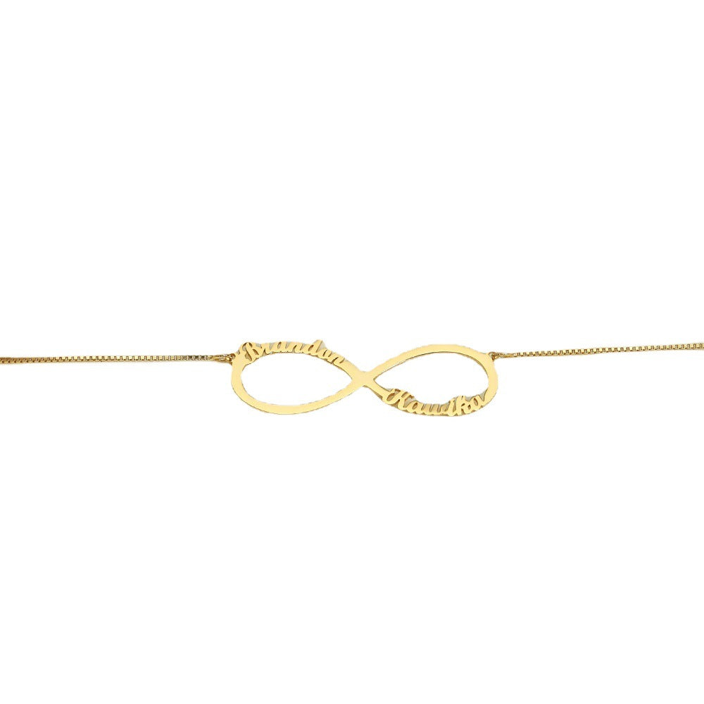 Classic Simple Infinity Design - Customizable  Necklace