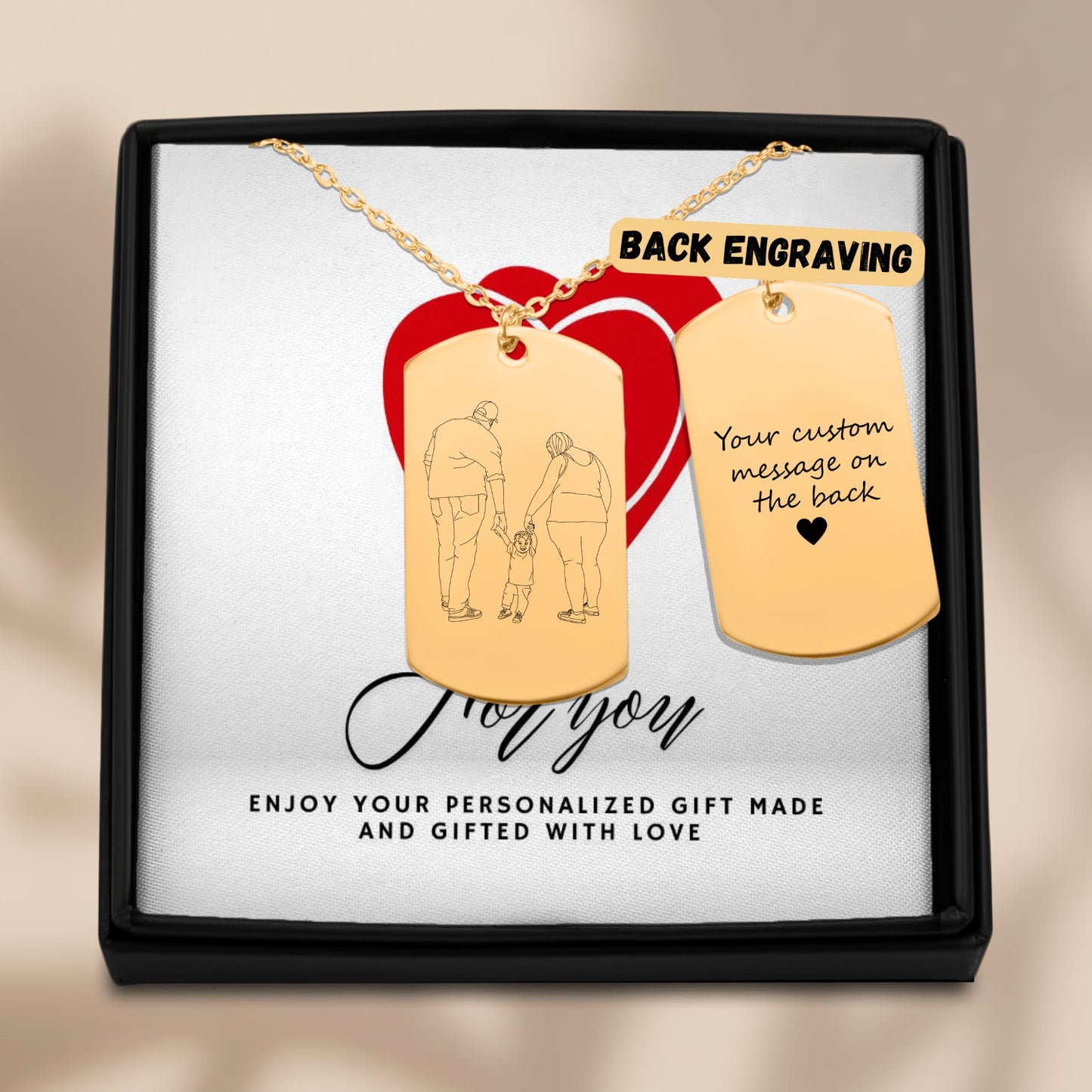 Customizable Tag Necklace