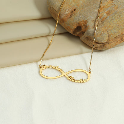 Classic Simple Infinity Design - Customizable  Necklace