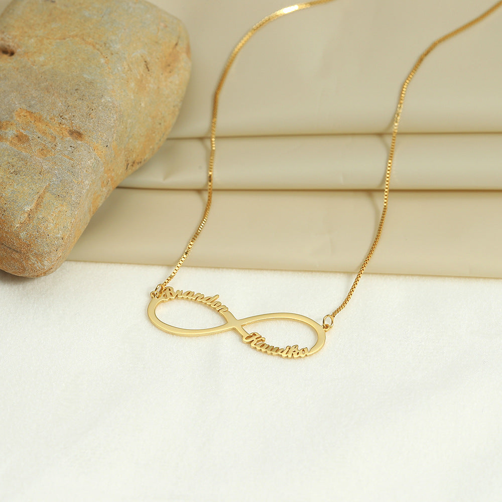 Classic Simple Infinity Design - Customizable  Necklace