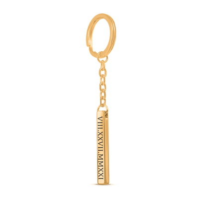 Roman Date Keychain