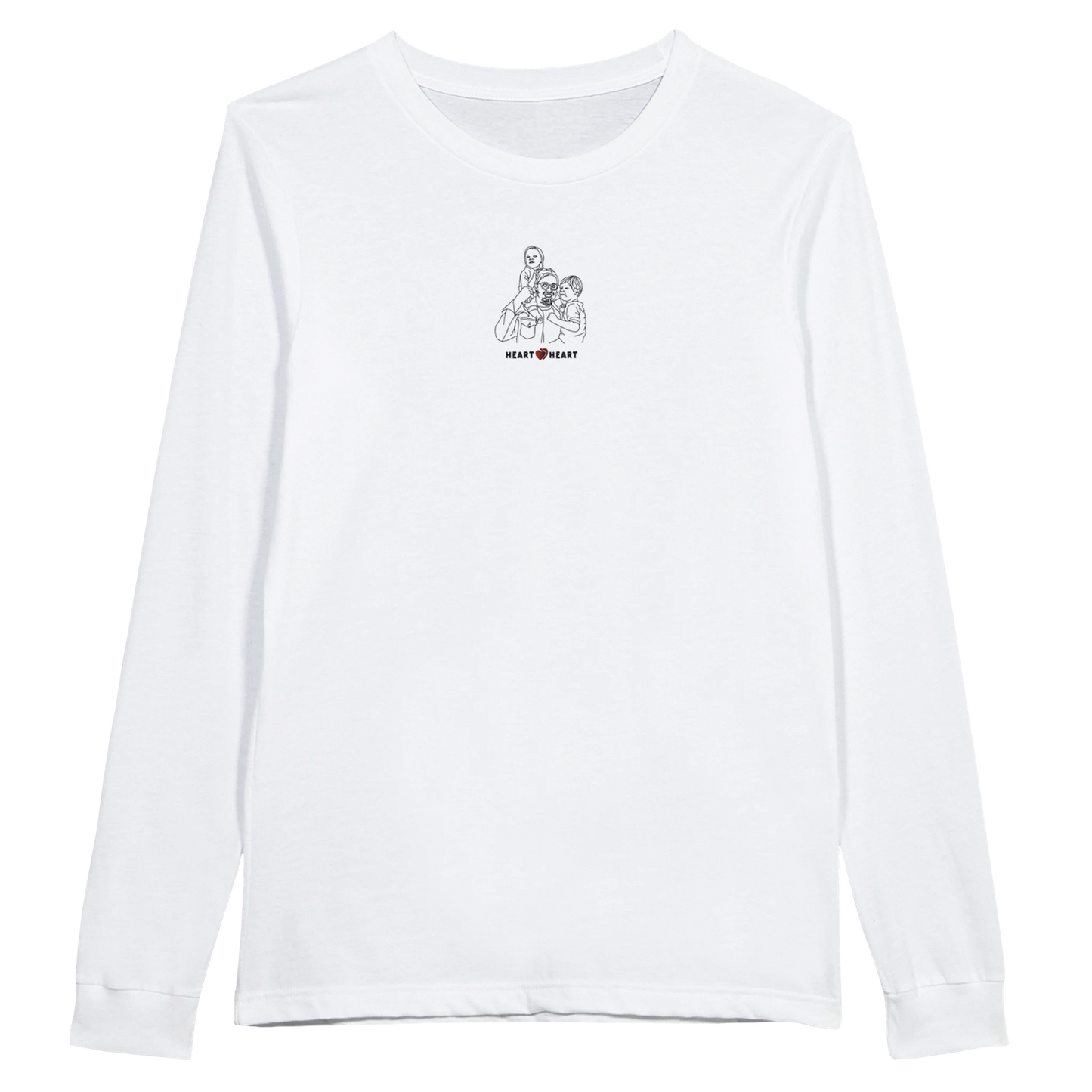 Heart2Heart Custom Embroidery Unisex Longsleeve T-Shirt (Upload your picture)