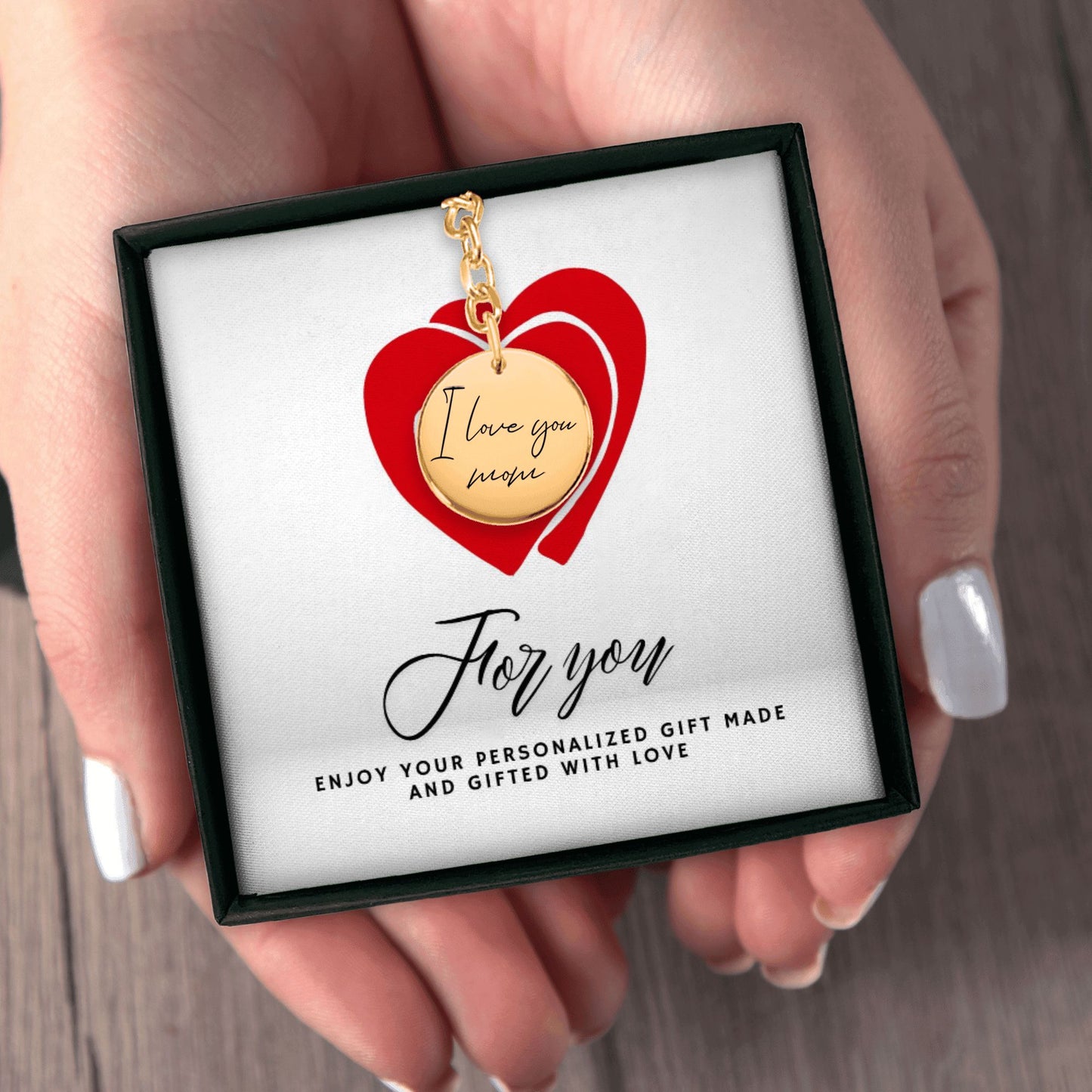 Handwritten Message Keychain